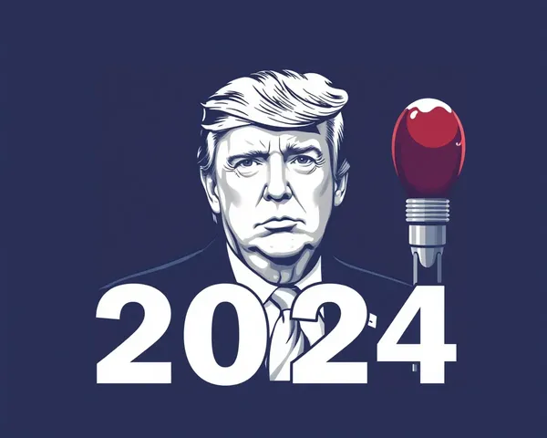 La candidatura reelectoral de Trump en 2024 se destacó en un gráfico PNG