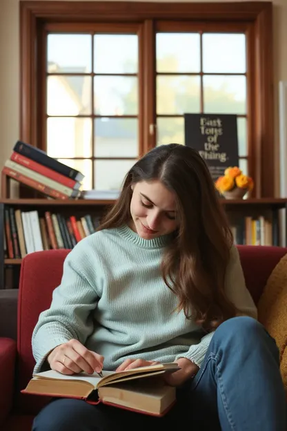 La chica amante de libros conoce a su tipo de hombre