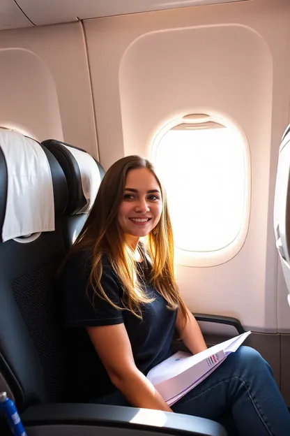 La chica del asiento 2A se encuentra en el avión