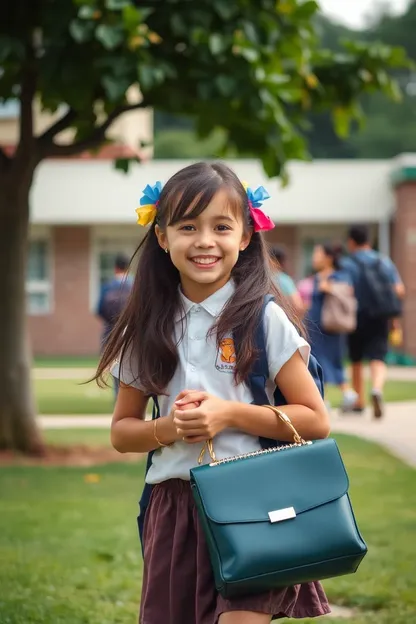 La chica va a la escuela GIF