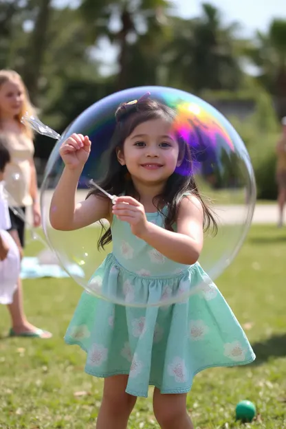 La encantadora niña de burbujas: un viaje whimsical