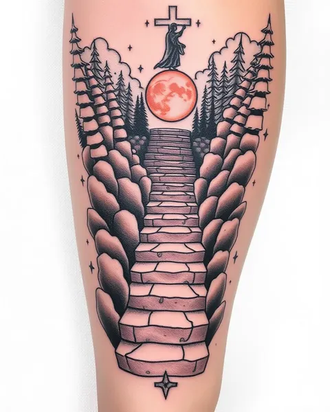 La escalera al cielo tatuaje: inspiración para el arte corporal simbólico