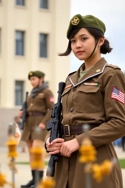 La escuela militar de las chicas proporciona una sólida base académica