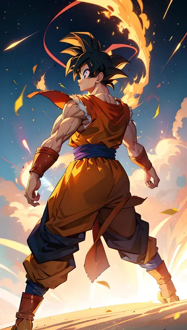 La fuerza de R34 de Goku es sin igual en combates cuerpo a cuerpo