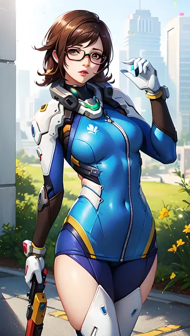 La heroína irreverente Overwatch Mei R34