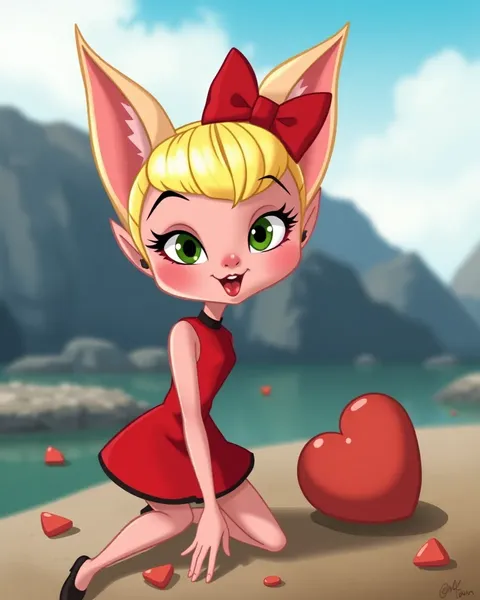 La imagen de Cindy Lou Who en cartón en estilo de Dr