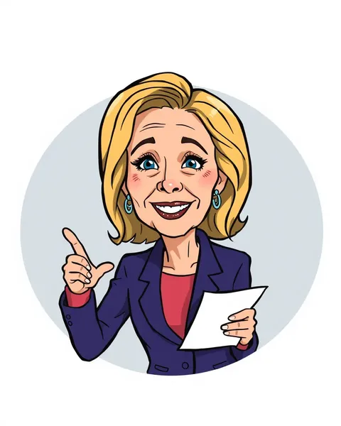 La imagen de cartoon de Jill Biden se destaca en una serie de cartoon