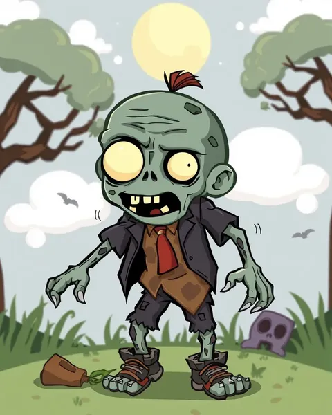 La imagen de cartoon de un zombi