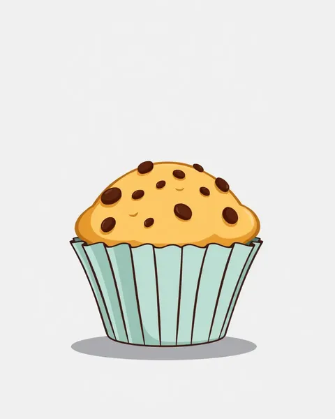 La imagen de dibujo animado de un muffin