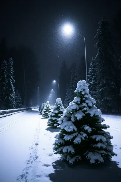 La imagen de la noche de invierno llena el alma con tranquilidad