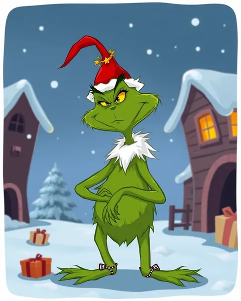 La imagen del Grinch en una película de animación clásica de las fiestas