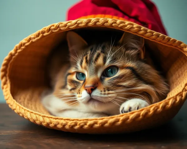 La imagen del sombrero de gato captura perfectamente el encanto felino