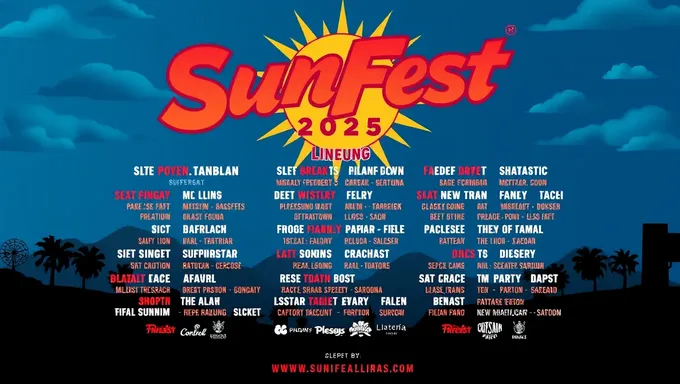 La lista de actuaciones de Sunfest 2025 se ha lanzado para entusiastas de la música