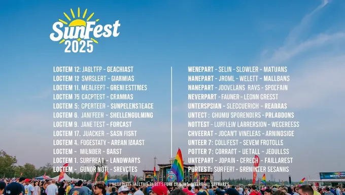 La lista de actuaciones de Sunfest 2025 se ha revelado para fanáticos de la música