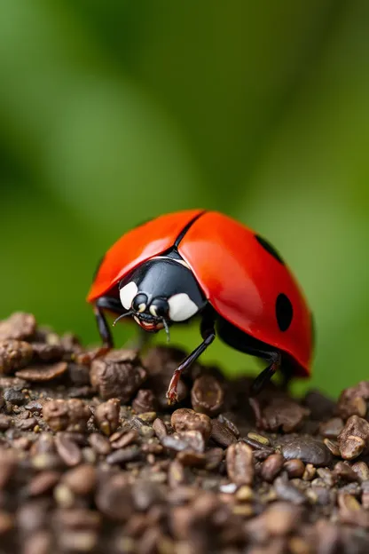 La niña de la mariquita explora la naturaleza con curiosidad y deleite