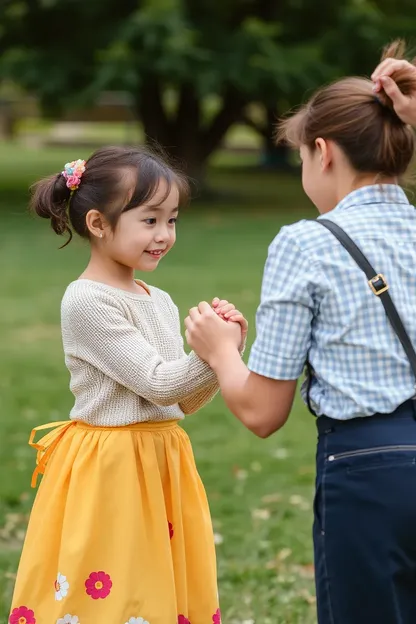 La niña perdonó a otra niña