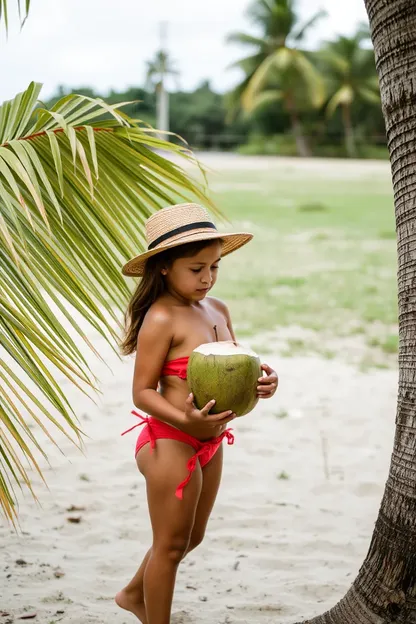 La personalidad fuerte y confiada de la niña de coco