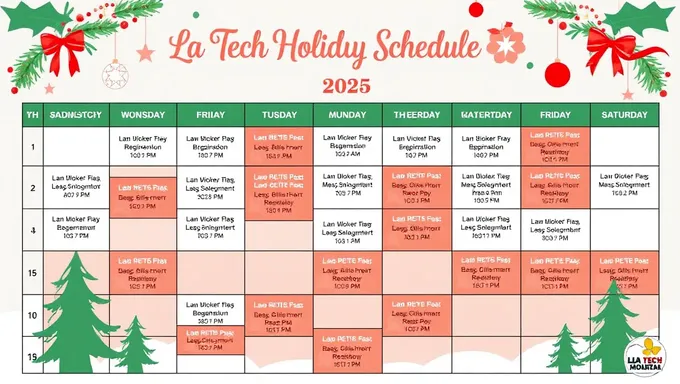 La programación de vacaciones de La Tech 2025 confirmada