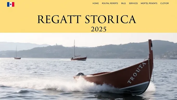 La página oficial del Regata Storica 2025 se activa en vivo