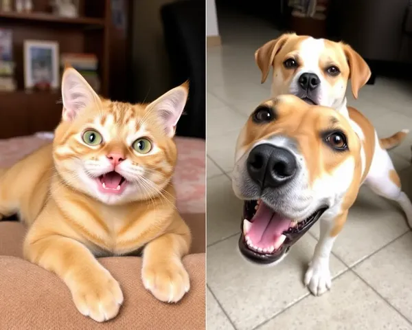 La risa surge con fotos hilarantes de gatos y perros