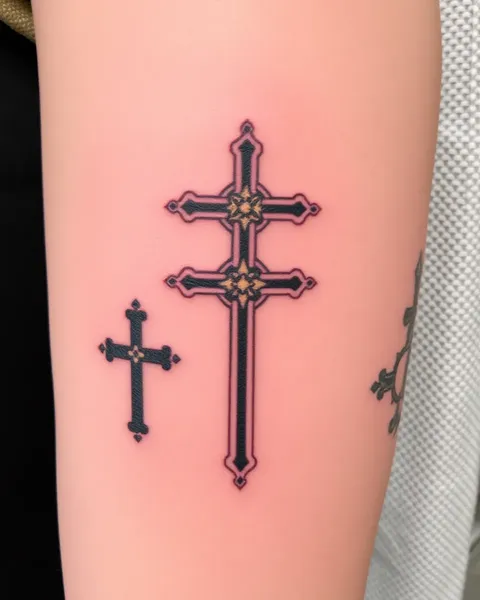 La significación cultural de tres cruces en el arte de tatuaje