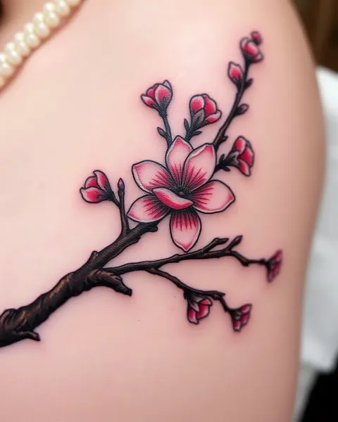 La significación cultural del tatuaje de flor de cerezo