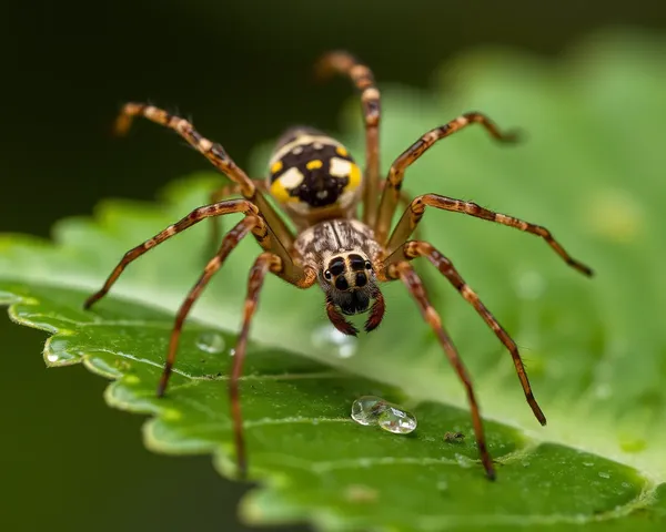 La telaraña de un araña está enredada en 9