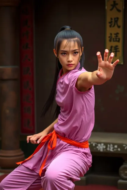 La versatilidad de Kung Fu en las artes marciales de la chica