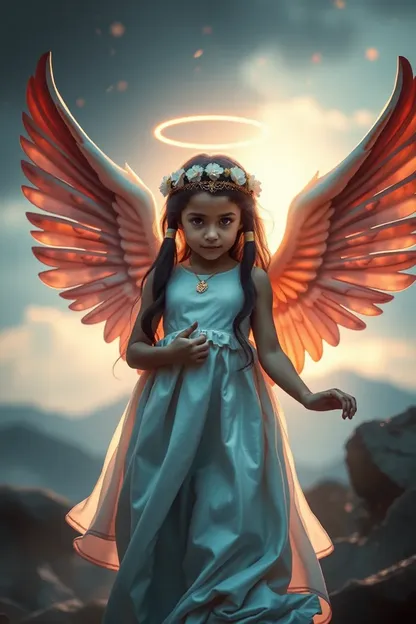 Las Alas de Amor de la Niña Ángel Soarán Alto