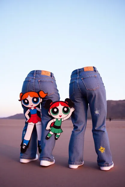 Las Powerpuff Girls en modo superhéroe con jeans nuevos