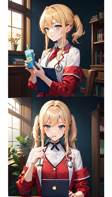 Las chicas de secundaria hentai visitan al doctor