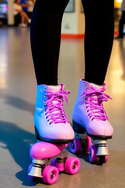 Las chicas experimentan emoción con patines de rueda