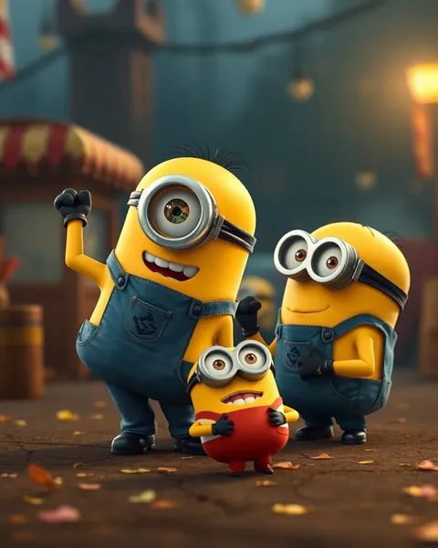 Las imágenes de Minion en cartelones características fondos coloreados siempre