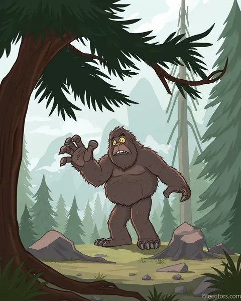 Las imágenes de dibujos animados de Bigfoot ganan popularidad en línea