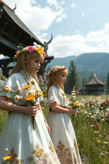 Las niñas de la flor de Skyrim se unen en una aventura whimsical