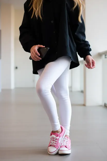 Las niñas disfrutan llevando leggings blancos para actividades de ocio