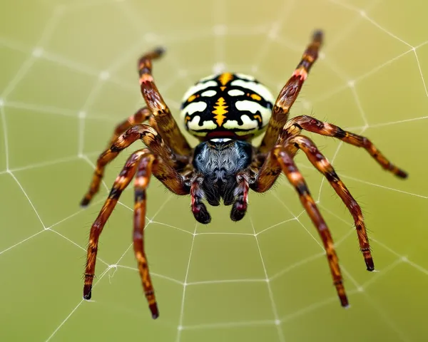 Las patas de una araña se extienden en 8