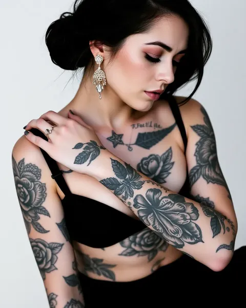 Las tatuajes femeninas hermosas son una forma de arte