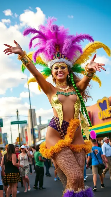 Las tetas de Mardi Gras desvelan su belleza impresionante