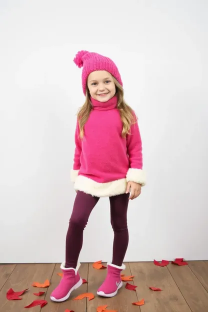 Leggings de niñas con forro de flequillo para niñas activas