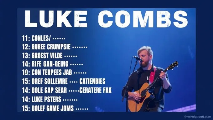 Lista de Repertorio de Luke Combs para Conciertos en Vivo 2025