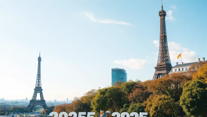 Logo de París 2025 en Paleta de Colores Blanco