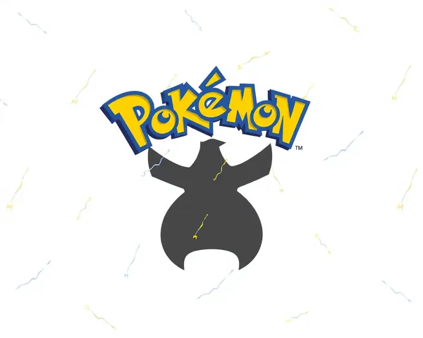 Logo de Pokémon PNG en blanco y negro