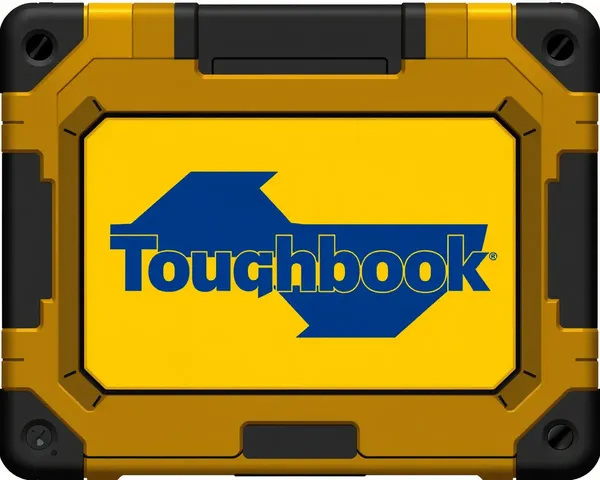 Logo de Toughbook de Panasonic destacado en 8