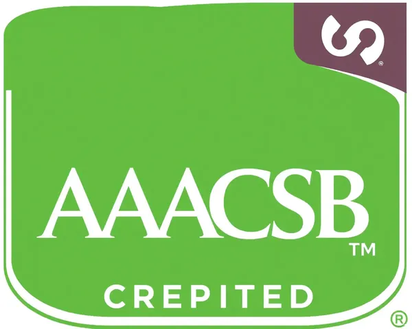 Logo de acreditación de AACSB en formato vector PNG