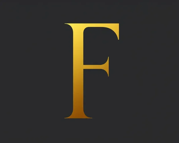 Logo de fuente en letra F de oro en formato de archivo PNG