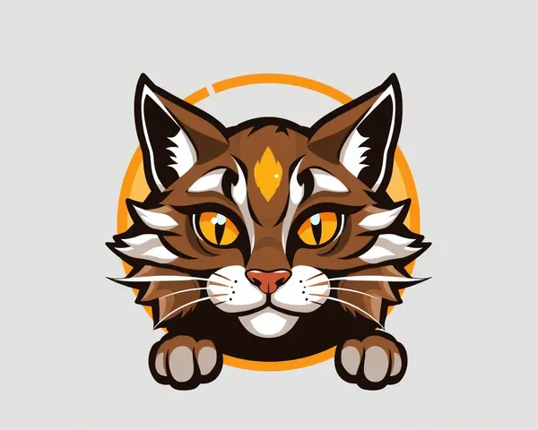 Logo de kucing Png de Kartun, diseño de logo de kucing oren