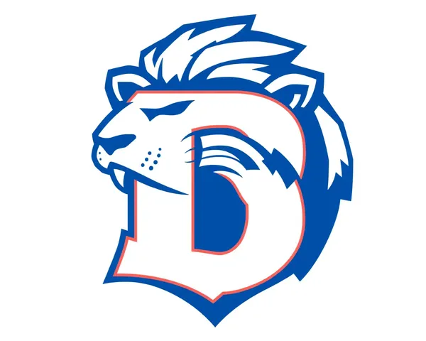 Logo de los Leones de Detroit PNG: emblema oficial de fútbol de Detroit