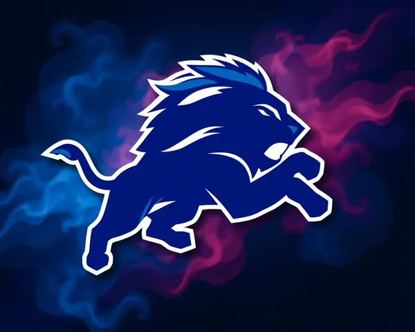 Logo de los Leones de Detroit en formato PNG: Identificación única del equipo de la NFL