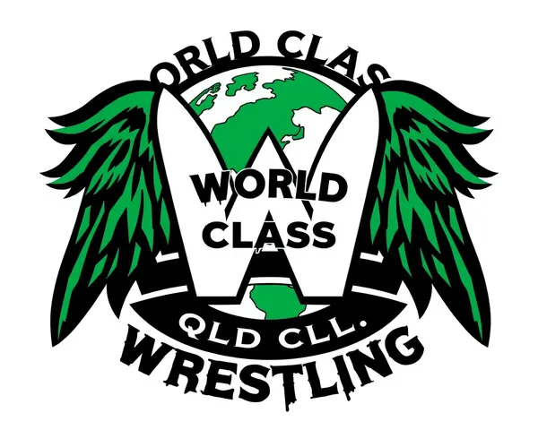 Logo de lucha libre de clase mundial personalizable en PNG